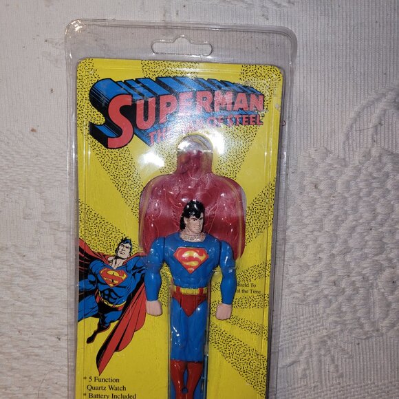 1991 Vintage Superman Digital Wrist Watch New - Picture 3 of 15